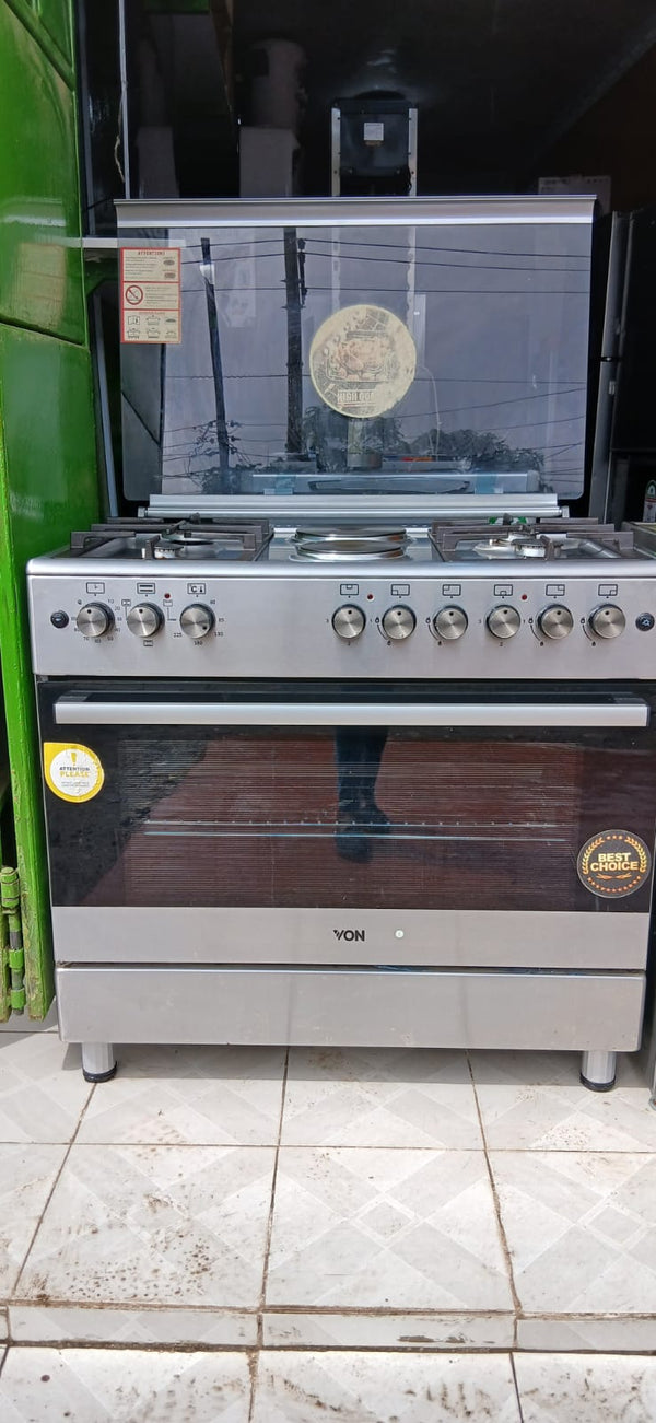 Von VAC9F042WX 60X90 4 Gas + 2 Electric Cooker Pre-Loved