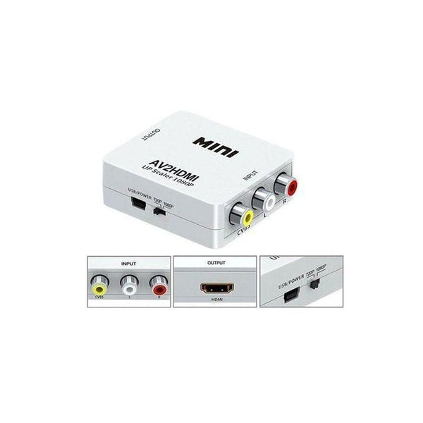 MINI HDMI To AV RCA Converter CVBS 1080P Upscaler