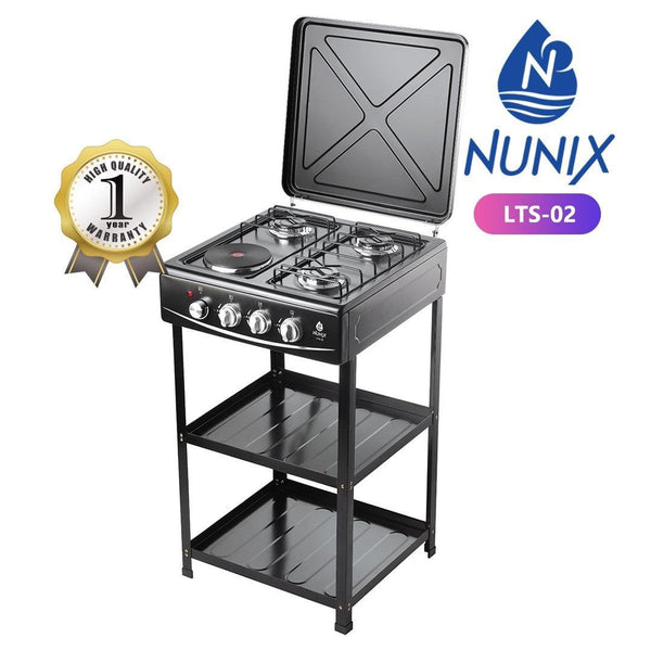 NUNIX Table Cookers 3 Gas,1 Electric,with stand LTS-02