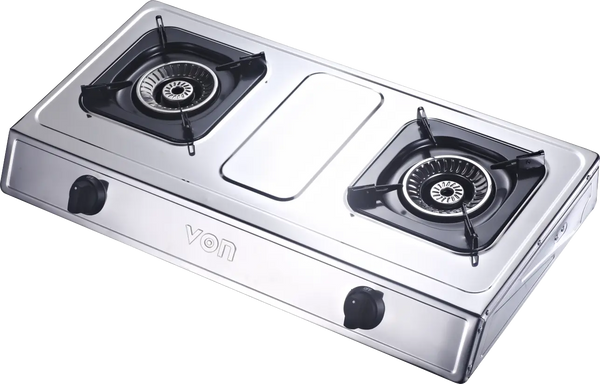 Von VCT2XWGX Table Top Dual Burner - Stainless Steel