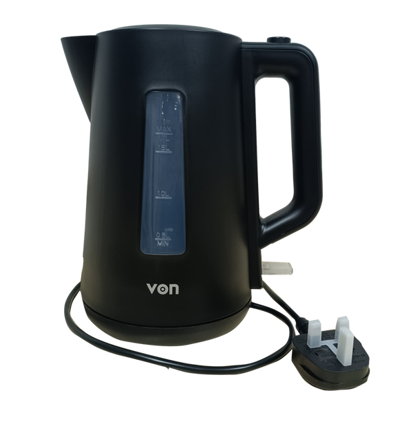 Von VKCL17SDK Cordless Kettle, 1.7L - Black