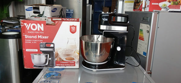 Von VSM-03PLX Stand Mixer 4L, 300W Pre-Loved