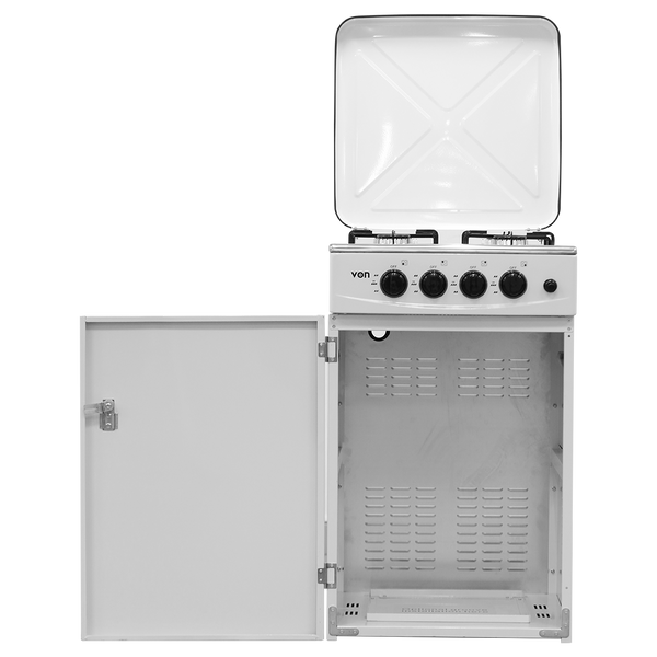 Von VAC5C040CY 4 Gas Cooker + Cylinder Compartment - White