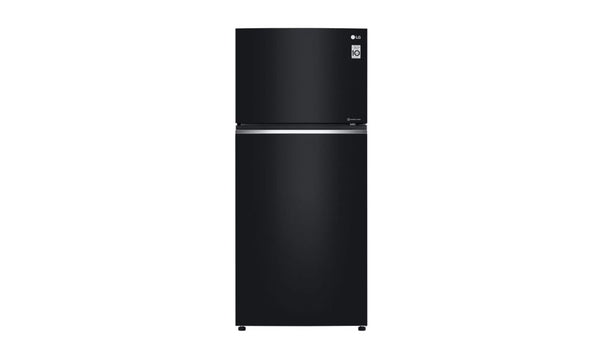 LG GN-C702SGGU 506L Top Freezer Double Door Fridge, Black Glass