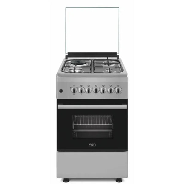 VON COOKER 3+1 VAC5FE31US 50x60 BLK HOB SLV