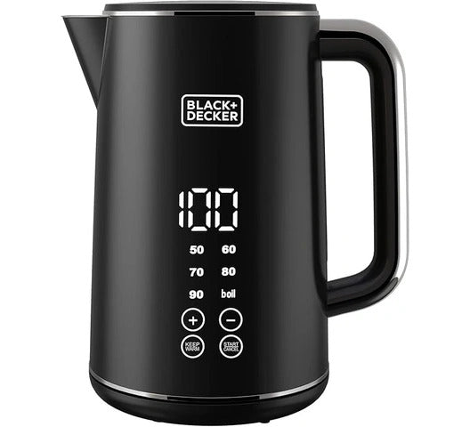Black+Decker JCD200-B5 Digital Kettle 1.7L, Black - 2200W