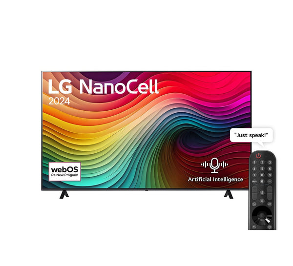 LG 65" 65NANO80T6A NanoCell TV 4K - WebOS24, Magic Remote, HDR10 Pro