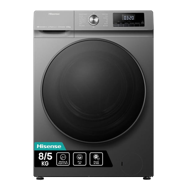 Hisense Washing Machine Front Load 8Kg/5Kg Grey Wash & Dry Full Automatic