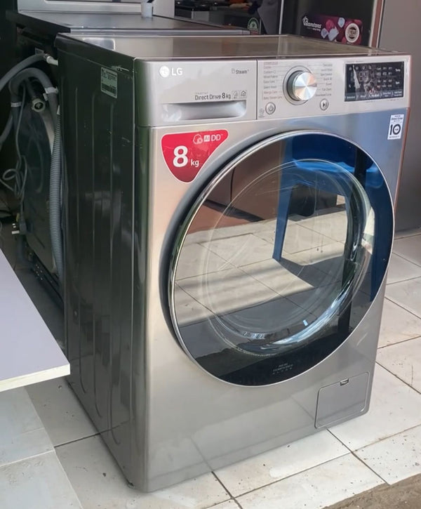 LG F2V5PYP2T Front Load Washing Machine, 8KG - Silver Pre-Loved