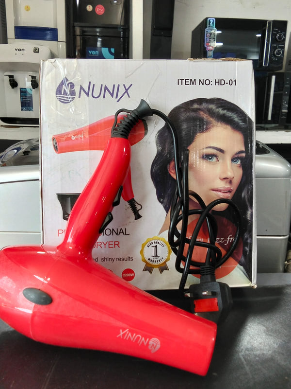Nunix Hair Red Blow Dryer Like-New