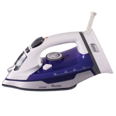 White and Purple Steam & Dry Cordless Iron