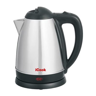 iCook Electric Kettle – 1.8L – Silver/Black – Silver/Black