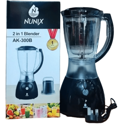 2 in 1 Nunix Blender (Model: AK 300) – Black