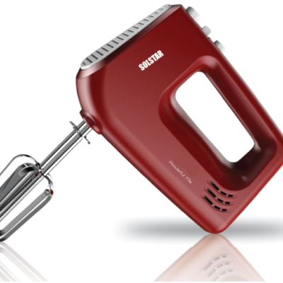 SOLSTAR 300W 5 Speed Hand mixer (Model: MH3007ARDBSS) – Red