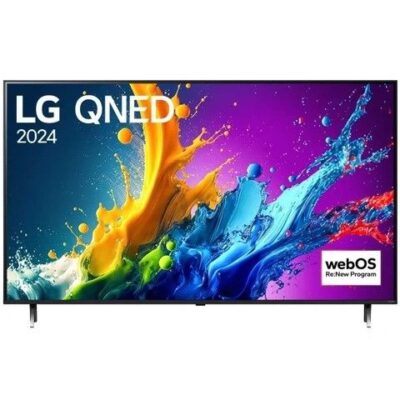 LG Nanocell TV 2024 55 Inch NANO80 Series webOS24 Smart TV AI Magic Remote HDR10 (Model: 55QNED80T6B) – Black