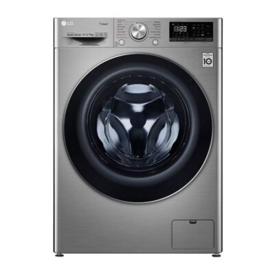 LG  Front Load Washing Machine 10.5/7Kg | Wash+Dry(Model: F4V5RGP2T) – Silver