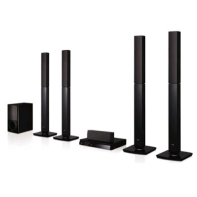 LG 1000W 5.1Ch DVD Home Theatre System, 4 Tallboys, Bluetooth (Model: LHD657) – Black