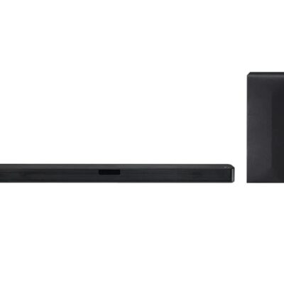 LG 2.1ch 300W Sound Bar, AI Sound Pro, Wireless subwoofer (Model: SN4) – Black