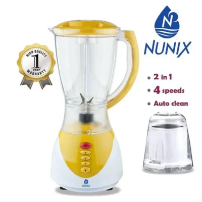 2 in 1 Nunix Blender (Model: AK 301) – Yellow